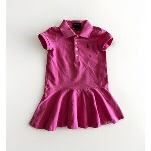 Polo Ralph Lauren Girls Pink Polo Collared Dress Size 3/3T